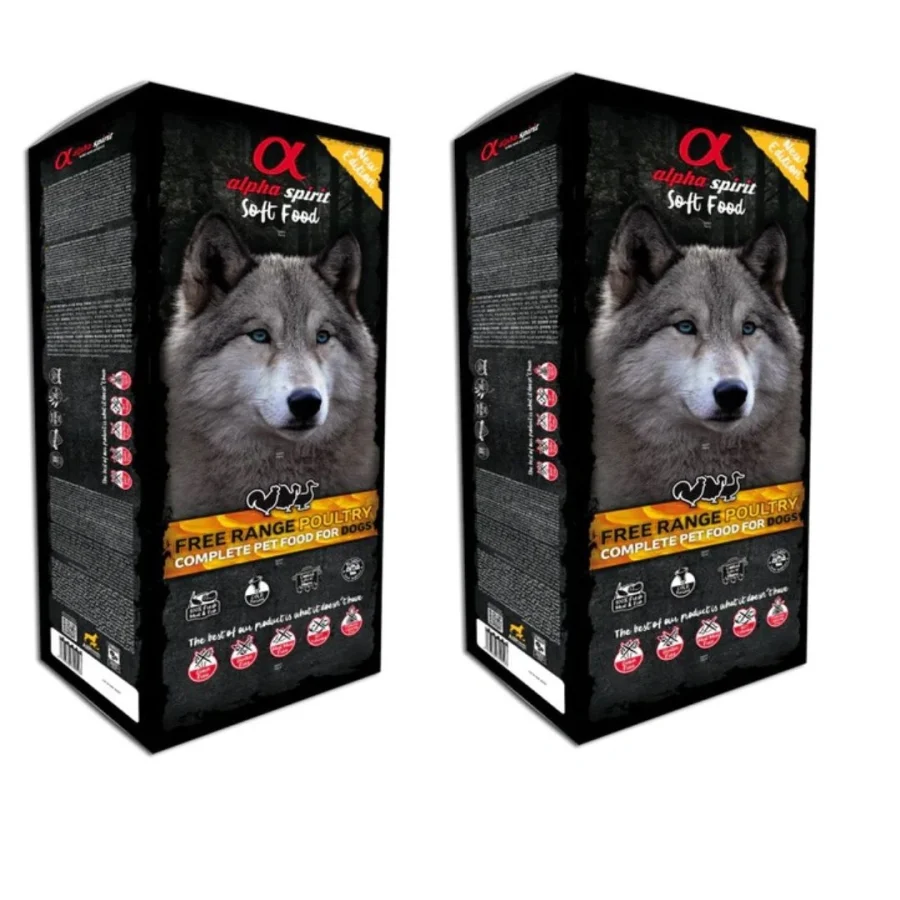 ALPHA SPIRIT ADULT AVE CORRAL PIENSO SEMIHÚMEDO CAJA 2X9KG