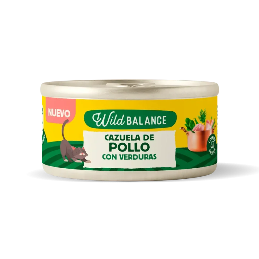 WILD BALANCE GATO RECETAS DEL CHEF CAZUELA DE POLLO 80GR