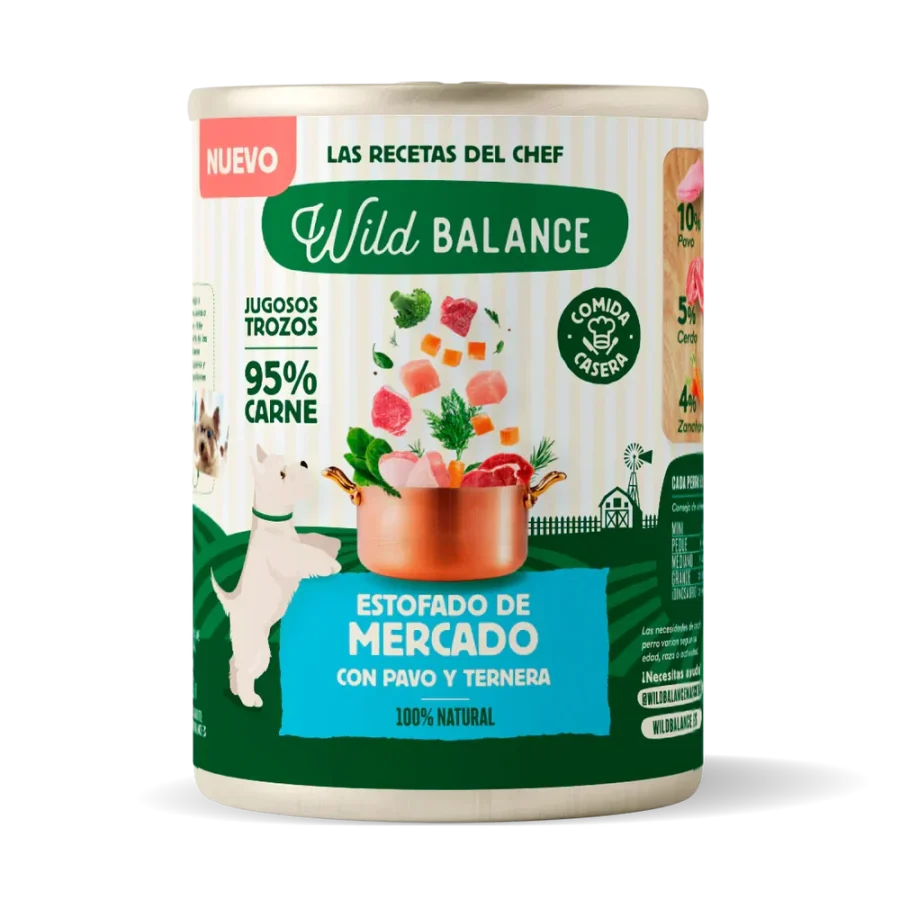 WILD BALANCE PERRO RECETAS DEL CHEF PAVO Y TERNERA 400GR