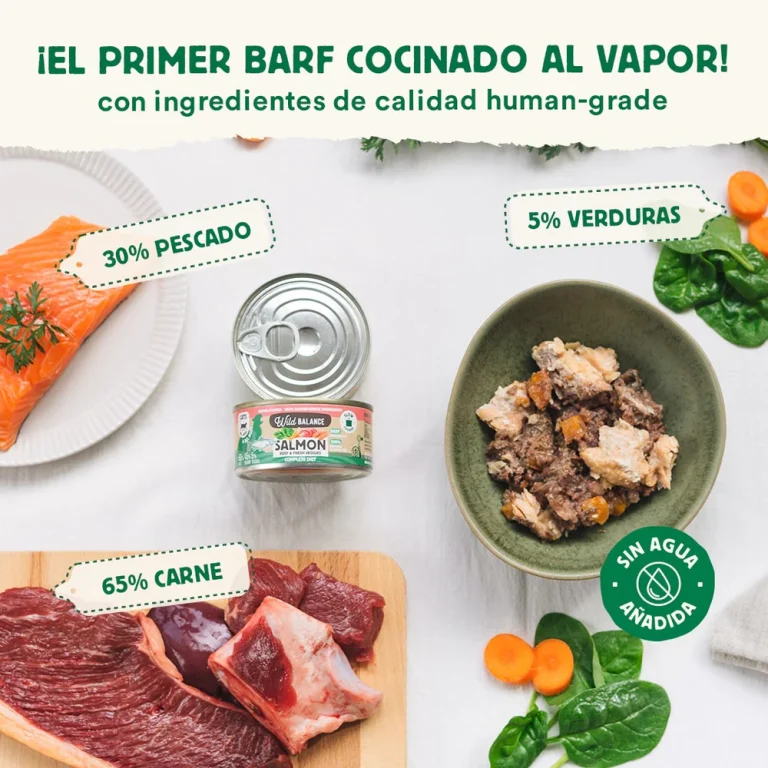 WILD BALANCE GATO BARF SALMÓN 120GR - Imagen 3