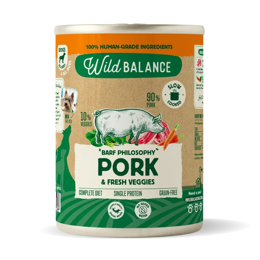 WILD BALANCE PERRO BARF CERDO 400GR