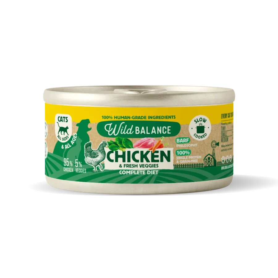 WILD BALANCE GATO BARF POLLO 120GR