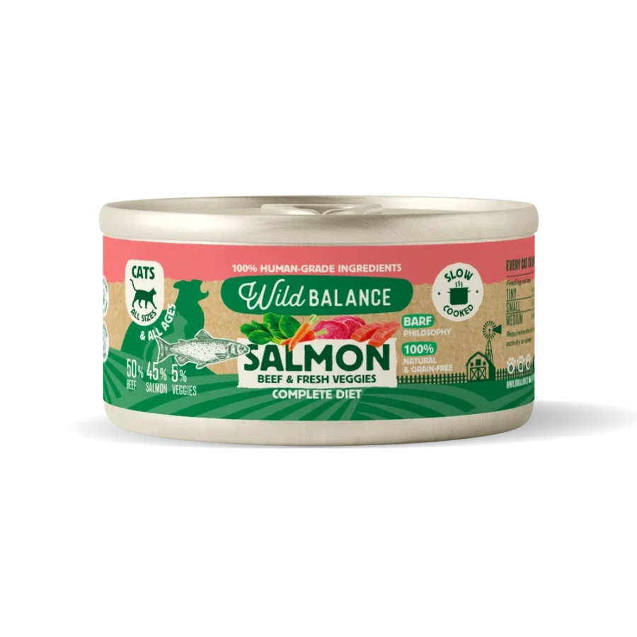WILD BALANCE GATO BARF SALMÓN 120GR