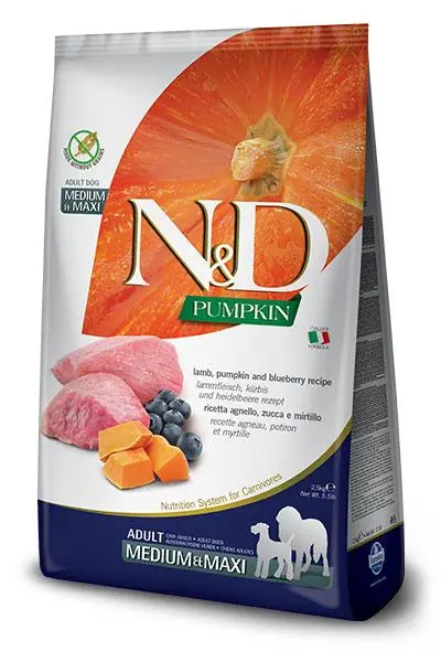 FARMINA ND PERRO PUMPKIN MEDIUM MAXI CORDERO 2,5KG