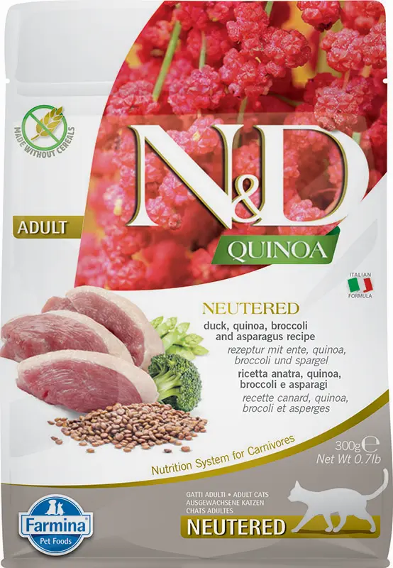 FARMINA ND GATO QUINOA NEUTERED PATO 300GR