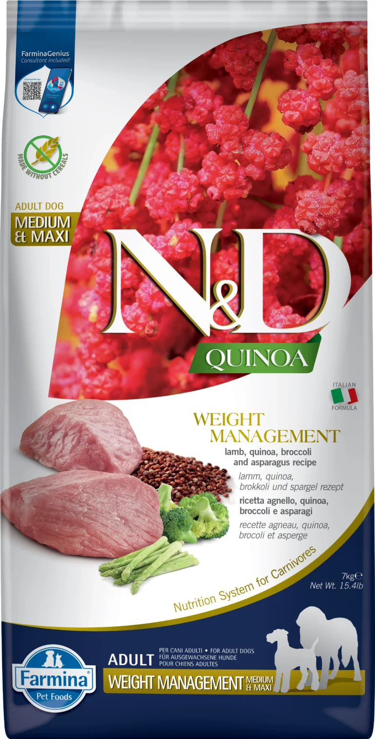 FARMINA ND PERRO QUINOA WEIGHT MANAGEMENT CORDERO MED&MAX 7KG