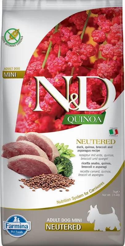 FARMINA ND PERRO QUINOA NEUTERED PATO MINI 7KG
