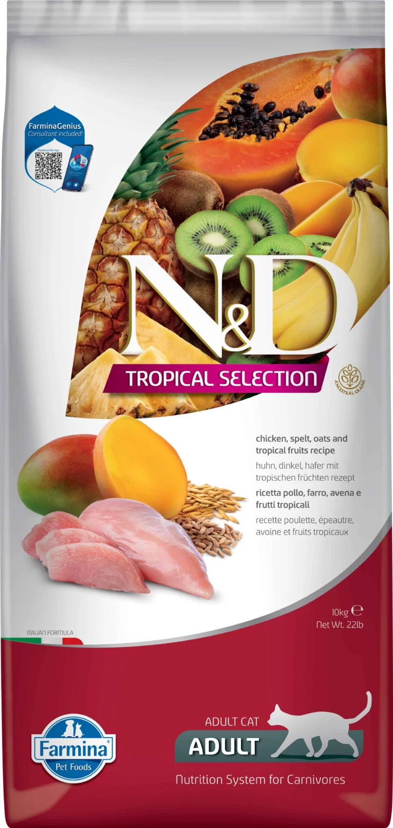 FARMINA ND GATO TROPICAL SELECTION POLLO 10KG