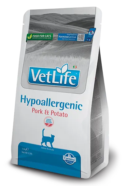 FARMINA PIENSO VET LIFE GATO HYPOALLERGENIC CERDO ADULT 400GR